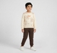 Boys Dark Brown Utility Cargo Joggers with Zipper Pockets