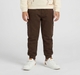 Boys Dark Brown Utility Cargo Joggers with Zipper Pockets