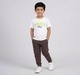 Boys Charcoal Brown Flap Pocket Utility Cargo Pants