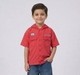 Boys Urban Hooded Cargo Utility Shirt - Coral Red