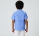 Boys Resort Geometric Seersucker Shirt - Sky Blue