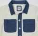 Boys Colorblock Denim & Corduroy Shacket - Cream/Navy