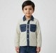 Boys Colorblock Denim & Corduroy Shacket - Cream/Navy