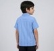 Boys Smart Vertical Stripe Short Sleeve Shirt - Powder Blue