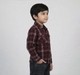 Boys Classic Plaid Long Sleeve Flannel Shacket - Burgundy