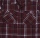 Boys Classic Plaid Long Sleeve Flannel Shacket - Burgundy
