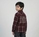 Boys Classic Plaid Long Sleeve Flannel Shacket - Burgundy