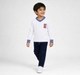 Boys Cable Knit Varsity V-Neck Sweater