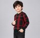 Boys Green & Red Plaid Pattern Round Neck Knit Sweater