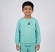 Boys Mint Green Printed Crew Neck Fleece Sweatshirt