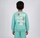 Boys Mint Green Printed Crew Neck Fleece Sweatshirt