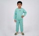 Boys Mint Green Printed Crew Neck Fleece Sweatshirt