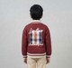 Boys Maroon V-Neck Graphic Printed Sweatshirt