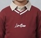 Boys Maroon V-Neck Graphic Printed Sweatshirt