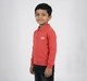 Boys Coral Red Knit Polo Neck Pullover