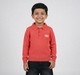 Boys Coral Red Knit Polo Neck Pullover