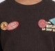 Boys Dark Brown Waffle Knit Graphic T-Shirt