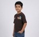 Boys Dark Brown Waffle Knit Graphic T-Shirt