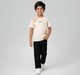 Boys Beige Aztec Graphic Printed T-Shirt