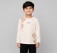 Boys Beige Geometric Printed Round Neck Short Sleeve T-Shirt