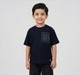 Boys Navy Crew Neck Printed Pocket T-Shirt