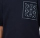 Boys Navy Crew Neck Printed Pocket T-Shirt