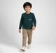 Boys Green Utility Flap Pocket Full Sleeve Top