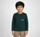 Boys Green Utility Flap Pocket Full Sleeve Top