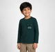Boys Green Utility Flap Pocket Full Sleeve Top