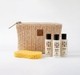 Infant Travel Pack with gentle oil, body wash, lotion, sponge, and Pouch.