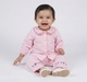 Girls Pink Seersucker Peter Pan Collar Top and Shorts Co-ord Set