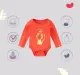Infant Boys Printed 100% Cotton Bodysuit - Orange