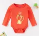 Infant Boys Printed 100% Cotton Bodysuit - Orange