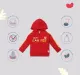 Infant Boys Printed 100% Cotton Hooded Jacket - Red
