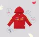 Infant Boys Printed 100% Cotton Hooded Jacket - Red
