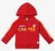 Infant Boys Printed 100% Cotton Hooded Jacket - Red