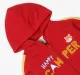 Infant Boys Printed 100% Cotton Hooded Jacket - Red