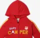Infant Boys Printed 100% Cotton Hooded Jacket - Red