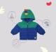Infant Boys Colour Block Heavy Winter Hooded Jacket - Multicolour