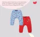 Infant Boys Printed 100% Cotton Joggers - Multicolour (Pack of 2)
