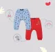 Infant Boys Printed 100% Cotton Joggers - Multicolour (Pack of 2)