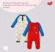 Infant Boys Printed 100% Cotton Romper - Multicolour (Pack of 2)