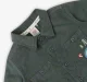 Infant Boys Embroidered 100% Cotton Shirt - Olive