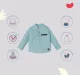 Infant Boys' Printed 100% Cotton Shirt - Blue