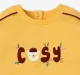 Infant Boys' Embroidered 100% Cotton Sweatshirt - Yellow