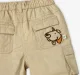 Infant Boys Embroidered 100% Cotton Cargos - Beige
