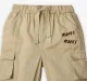 Infant Boys Embroidered 100% Cotton Cargos - Beige