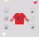 Infant Boys Full-Sleeved 100% Cotton T-shirt - Red