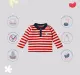 Infant Boys Striped 100% Cotton T-Shirt - Red