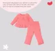 Infant Girls' 100% Cotton Co-ord Set - Peach